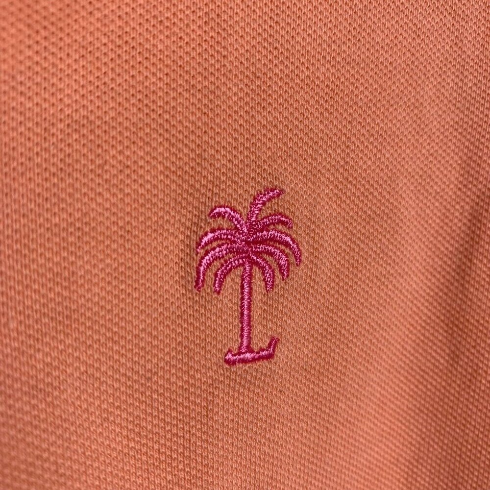 Lilly Pulitzer Orange Polo Shirt Large Classic Preppy Logo - Picture 3 of 8